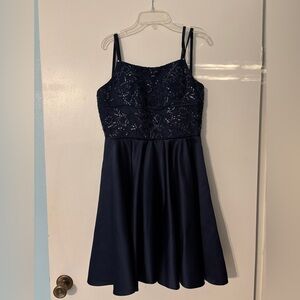 JJs House Navy Blue Prom Dress